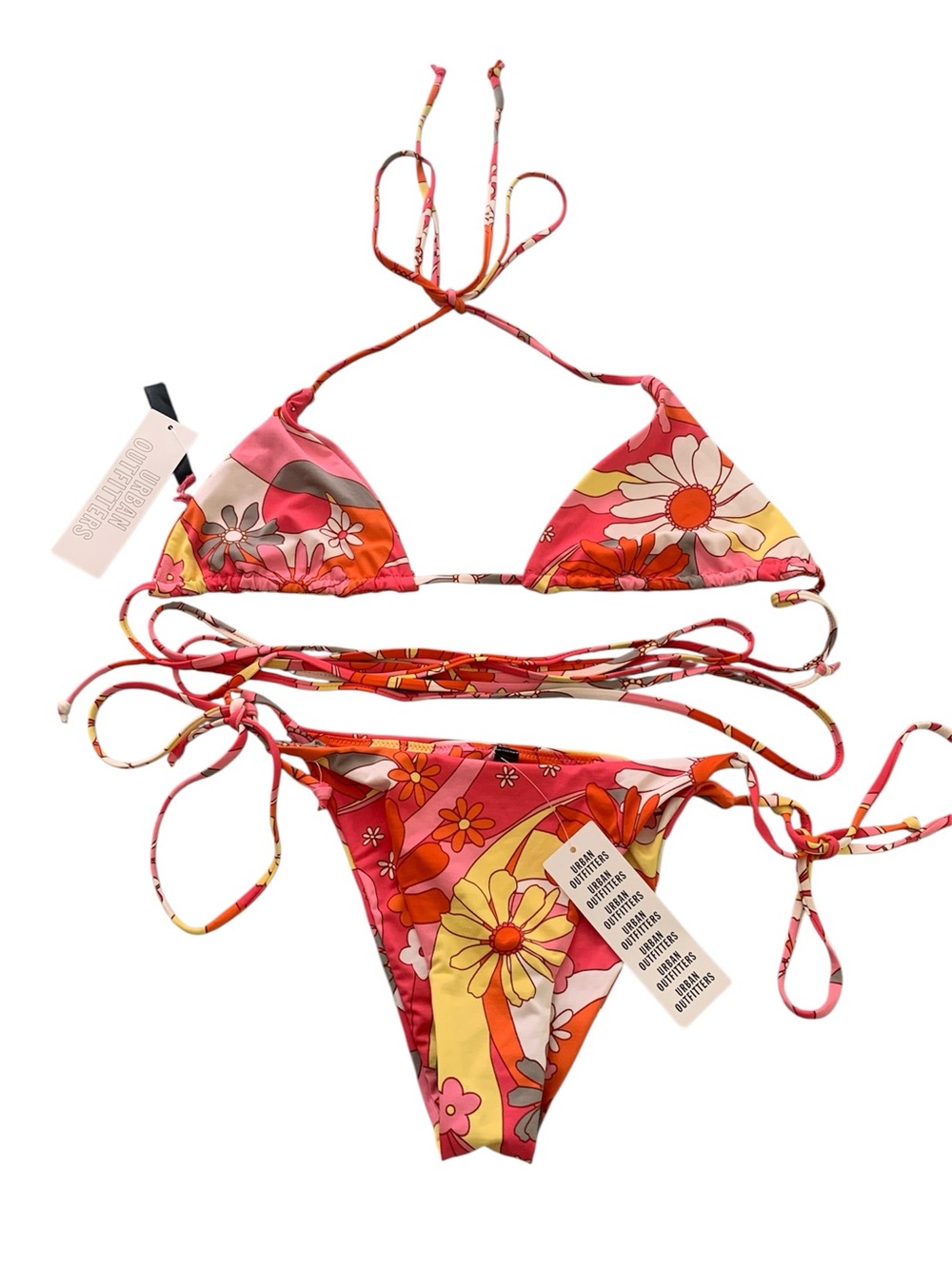 Urban Outfitters Out From Under Floral Bikini Tie Set | NWT / Adjustable Fit S/M